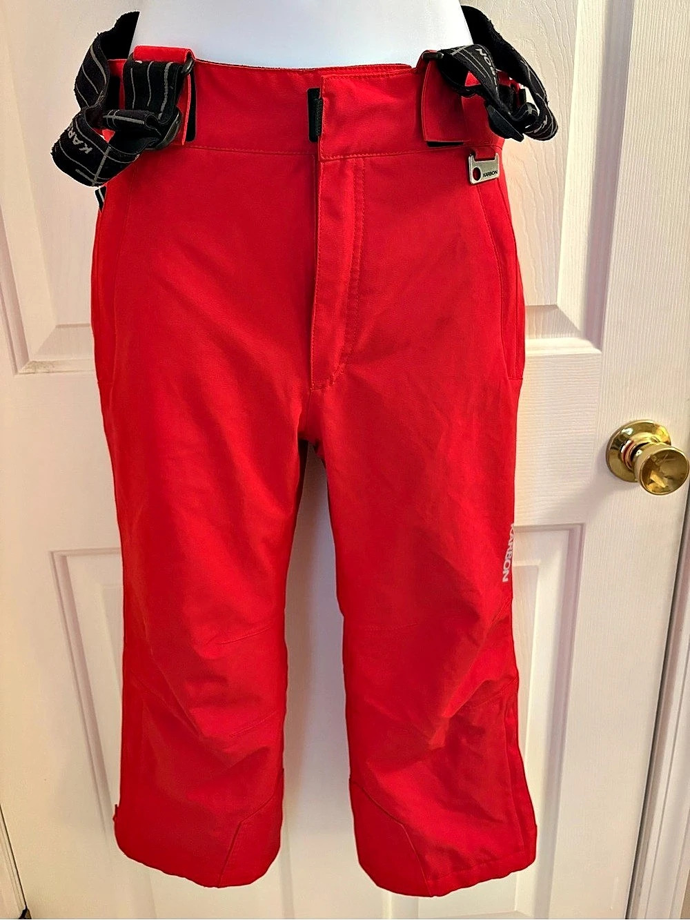 KARBON Red Ski Pants kids 6 Like New